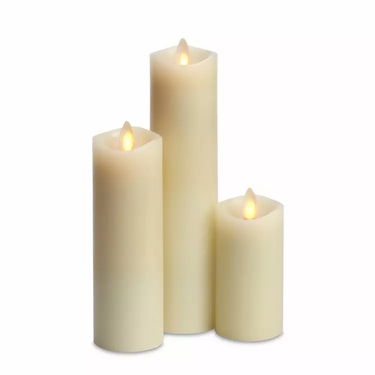 Luminara living flame effect cheap led pillar candle
